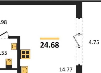 Продаю квартиру студию, 24.7 м2, Воронежская область, набережная Чуева, 7