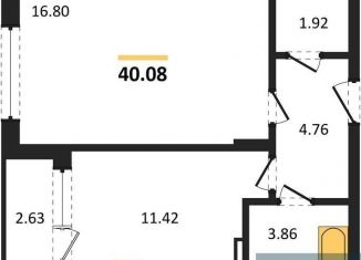 Продам 1-ком. квартиру, 40.1 м2, Воронеж, Левобережный район, Ленинский проспект, 108А