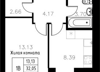 Продаю 1-комнатную квартиру, 33.1 м2, Казань, Авиастроительный район