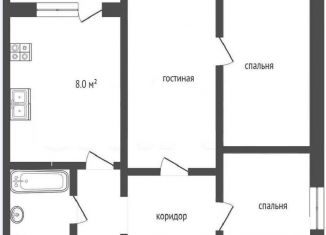 Продам 3-ком. квартиру, 53.5 м2, Первоуральск, проспект Космонавтов, 17А