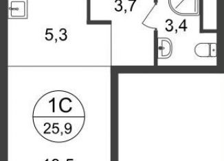 Квартира на продажу студия, 25.9 м2, Московский, 11-я фаза, к3