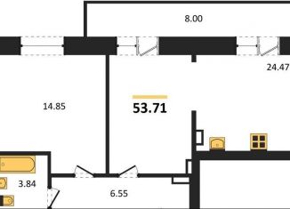 Продам 1-комнатную квартиру, 53.7 м2, Отрадненское сельское поселение