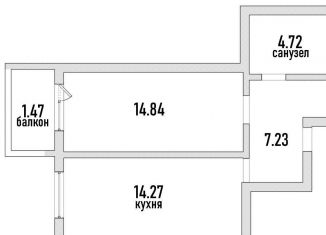 Продаю 1-комнатную квартиру, 42.5 м2, Томск, Сибирская улица, 89, Советский район