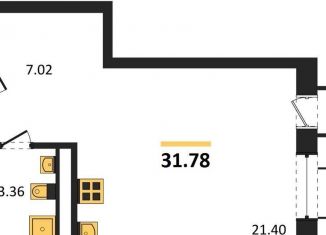 Квартира на продажу студия, 31.8 м2, Воронежская область, набережная Чуева, 7