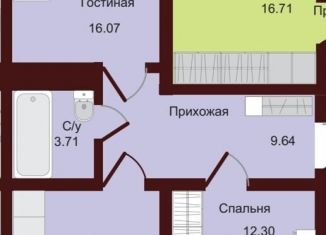 2-комнатная квартира на продажу, 60 м2, Оренбург, Нагорная улица