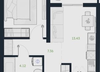 Продажа 1-комнатной квартиры, 37.8 м2, Тюменская область, Сосновая улица, 5