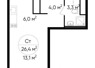 Продажа квартиры студии, 26.4 м2, Москва