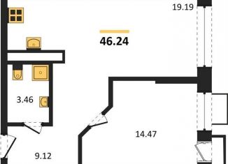 Продается однокомнатная квартира, 46.2 м2, Воронеж, набережная Чуева, 7, Железнодорожный район