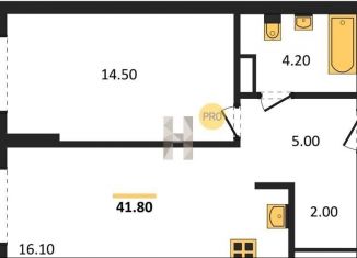 Продажа однокомнатной квартиры, 41.8 м2, Екатеринбург, метро Ботаническая, улица Крестинского, 2