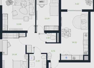 Продажа 3-ком. квартиры, 74.6 м2, рабочий посёлок Винзили, Сосновая улица, 5