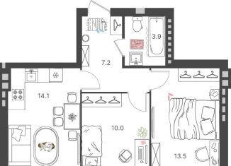 Продажа 2-ком. квартиры, 48.7 м2, Нижегородская область