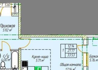 Квартира на продажу студия, 33.5 м2, село Леваши, улица М.О. Омарова, 18