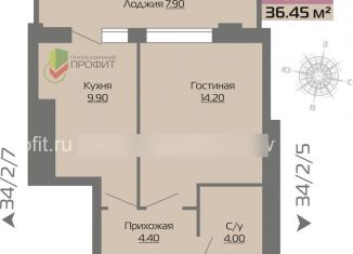 Продаю 1-ком. квартиру, 36.5 м2, Татарстан