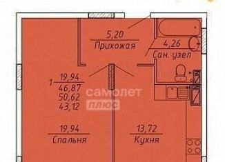 Продажа 1-ком. квартиры, 50.6 м2, Рязань, Окский проезд, 7Б, ЖК Есенин