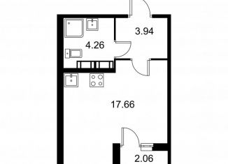 Продаю квартиру студию, 26.9 м2, Колпино