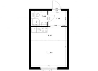 Продаю квартиру студию, 23.6 м2, Москва, жилой комплекс Ютаново, 4, метро Лесопарковая