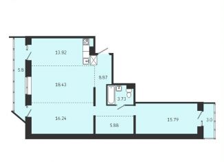 Трехкомнатная квартира на продажу, 82.8 м2, Иркутск, Советская улица, 115/1, Правобережный округ