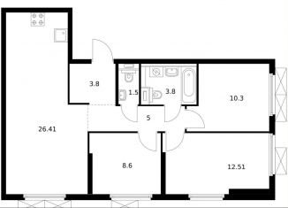 Продается 3-ком. квартира, 71.9 м2, Москва, ЮВАО