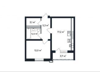 Продается 1-комнатная квартира, 43.9 м2, посёлок Доброград, улица Долголетия, 2к3