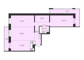 Продам трехкомнатную квартиру, 82.8 м2, Иркутск, Советская улица, 115/1, Правобережный округ