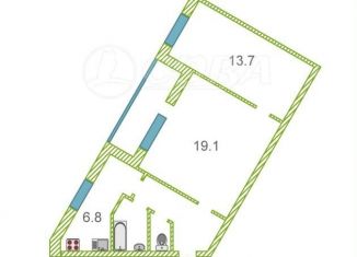 Продажа двухкомнатной квартиры, 47.5 м2, Тюмень, улица Червишевский Тракт, 15/2