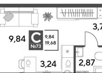 Продам квартиру студию, 19.7 м2, Московская область