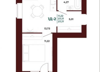 Продается 1-ком. квартира, 37.2 м2, Пенза, проспект Строителей, 21Ак1