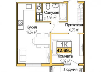 Продажа 1-ком. квартиры, 40.7 м2, Симферополь