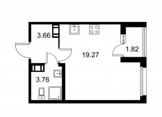 Продаю квартиру студию, 27.6 м2, Колпино