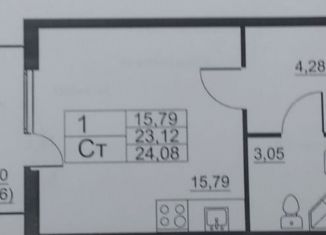 Продажа квартиры студии, 24.1 м2, Санкт-Петербург, Московское шоссе, 262к1