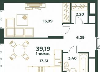 Продаю однокомнатную квартиру, 39.2 м2, Хабаровский край