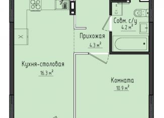 Продажа однокомнатной квартиры, 35.7 м2, село Первомайский, жилой комплекс Город Оружейников, 22