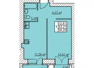 Продается однокомнатная квартира, 36.3 м2, посёлок Красный Бор