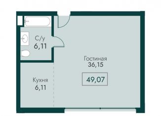 Продается двухкомнатная квартира, 49.1 м2, Крым, улица Мухина, 17А