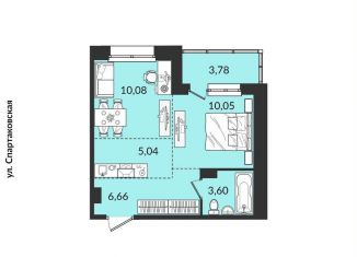 Продам однокомнатную квартиру, 39.2 м2, Иркутск, Правобережный округ