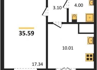 Продаю 1-ком. квартиру, 35.6 м2, Воронеж, Цимлянская улица, 10В, Левобережный район