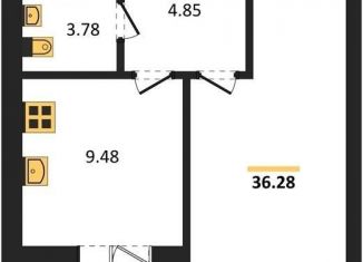 Продам 1-ком. квартиру, 36.3 м2, Воронеж, улица Курчатова, 26Б