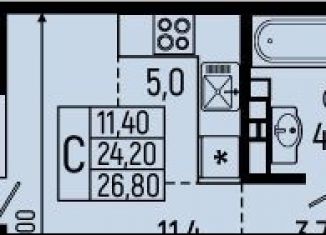 Продается квартира студия, 26.8 м2, Майкоп