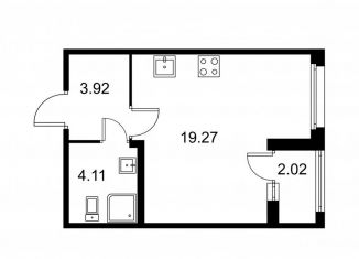 Продается квартира студия, 28.3 м2, Колпино