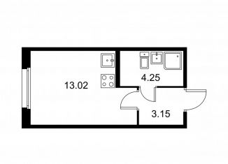 Продаю квартиру студию, 20.4 м2, Колпино