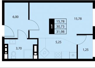 Продается квартира студия, 32 м2, городской округ Алушта