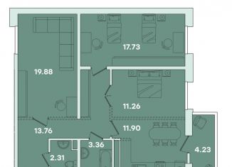 Продаю 3-комнатную квартиру, 84.4 м2, Иркутская область, улица Петрова, 16