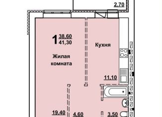 Продам однокомнатную квартиру, 41.3 м2, Саратовская область, проспект Строителей, 38А