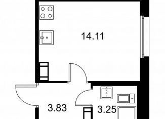 Продается квартира студия, 21.2 м2, Колпино