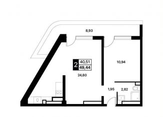 Продам 2-комнатную квартиру, 49.4 м2, Алушта, Перекопская улица, 4