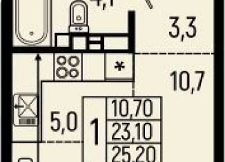 Продается квартира студия, 25.2 м2, Майкоп