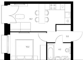 Продается однокомнатная квартира, 33.6 м2, Татарстан