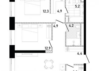 Продажа 2-ком. квартиры, 69.9 м2, Москва, станция Белорусская