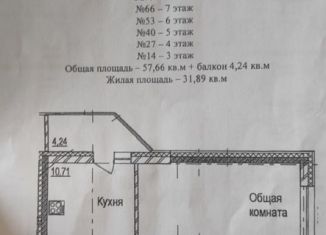 Продажа 2-комнатной квартиры, 57.6 м2, Новосибирск, Гурьевская улица, 181к3, ЖК Гурьевский