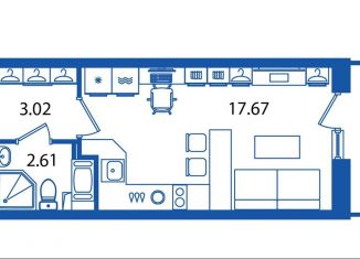 Продажа квартиры студии, 24.2 м2, Санкт-Петербург, ЖК Полис Приморский, проспект Авиаконструкторов, 61